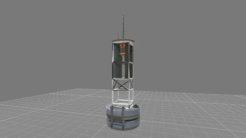Stylized buoy 3D model render preview