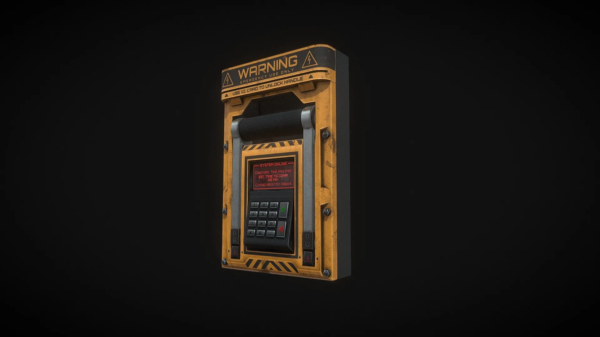 Sci-Fi Lever 3D model render preview