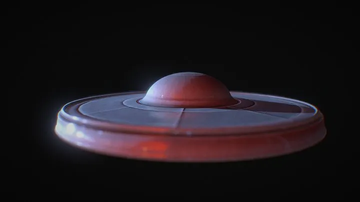 UFO 3D model render preview
