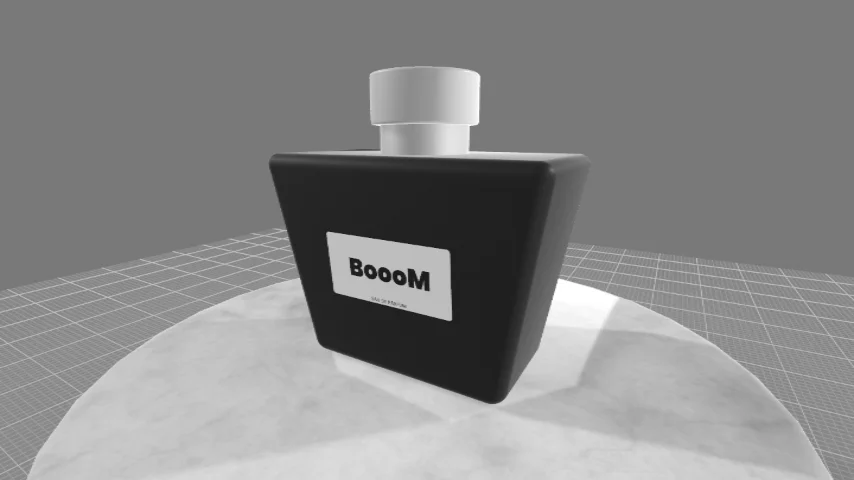 Perfume bottle 3D mockup render preview